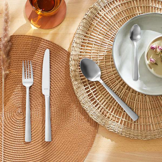 Ventura Cutlery Set - 6 Persons - 24 Pieces - Silver Colored