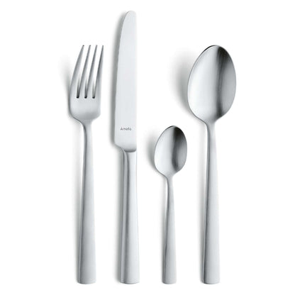 Ventura Cutlery Set - 6 Persons - 24 Pieces - Silver Colored