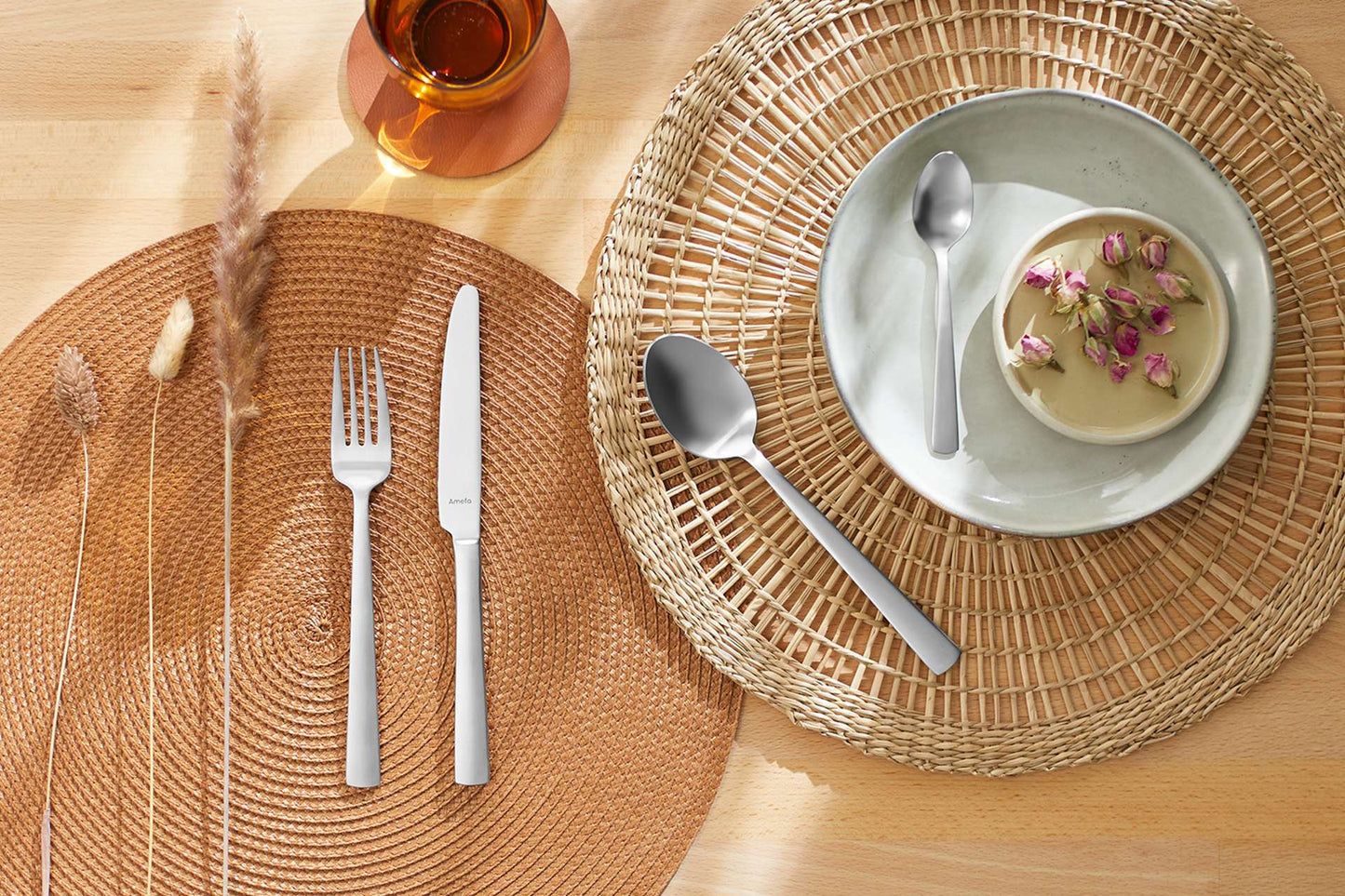 Ventura Dessert Spoon Set - 2 Persons - 2-Piece - Silver Colored