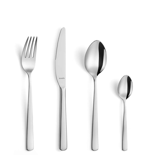 Phoenix Cutlery Set - 24 Pieces - Silver Colored