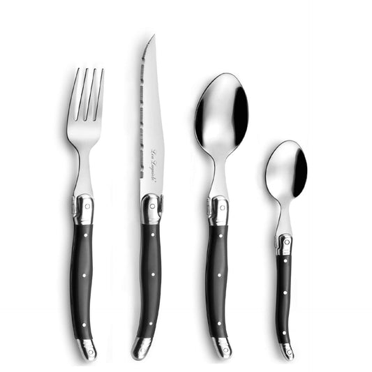 Tradition Cutlery Set - 6 Persons - 24 Pieces - Grey