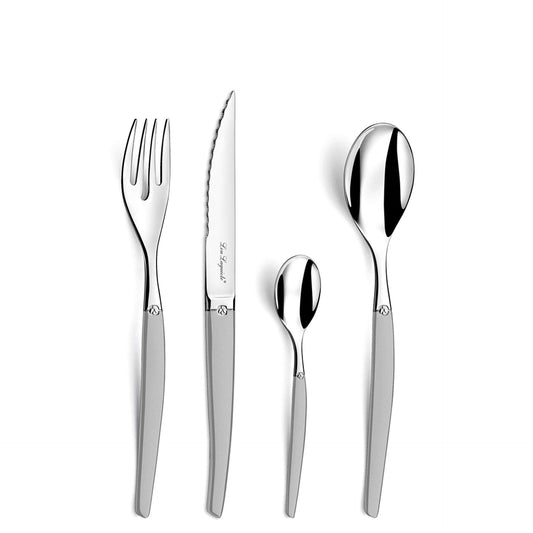 Jet Cutlery Set - 6 Persons - 24 Pieces - Silver Colored