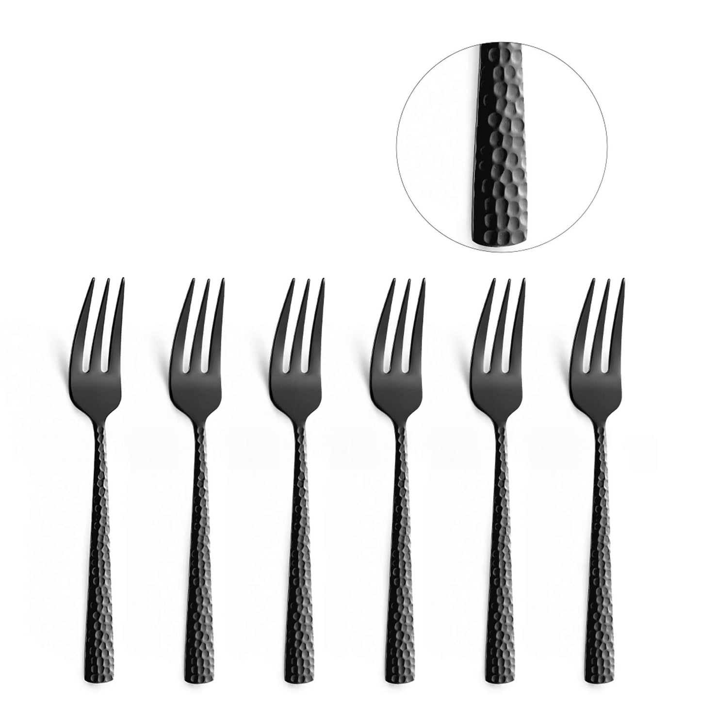 Felicity - Gebakvorkjes set - 6 Personen - 6-delig - Zwart