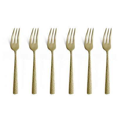 Felicity Pastry Fork Set - 6 Persons - 6-Piece - Champagne