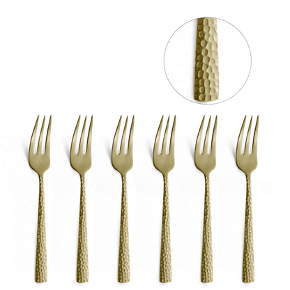 Felicity Pastry Fork Set - 6 Persons - 6-Piece - Champagne