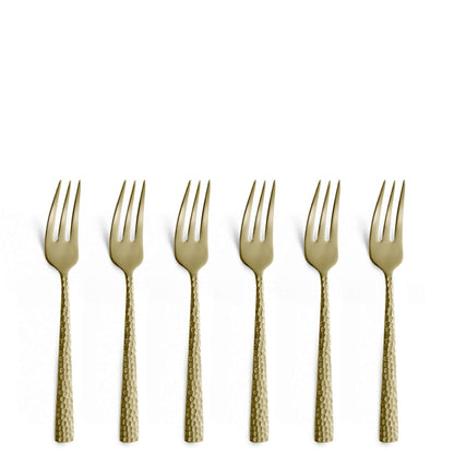 Felicity Pastry Fork Set - 6 Persons - 6-Piece - Champagne