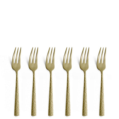 Felicity Pastry Fork Set - 6 Persons - 6-Piece - Champagne