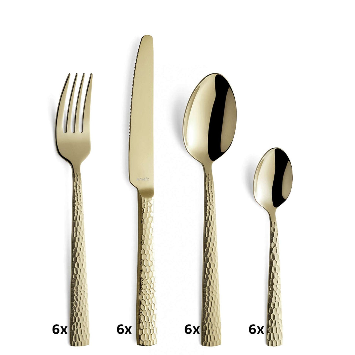 Felicity Cutlery Set - 6 Persons - 24 pieces - Champagne