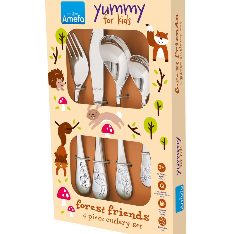Forest Friends - Kinderbestekset - 1 Person - 4-delig - Zilverkleurig