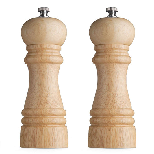 Modern Wood Salt and Pepper Mill Set - 2-piece - Wood