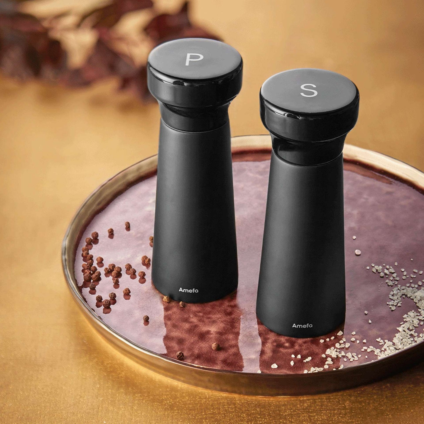 Modern Wood - Zout- en Pepermolen Set - 2-delig - Zwart