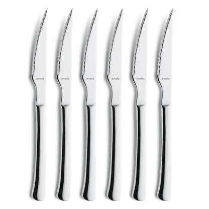 Chuletero Steakmessen set - 6 Personen - 6-delig - Zilverkleurig