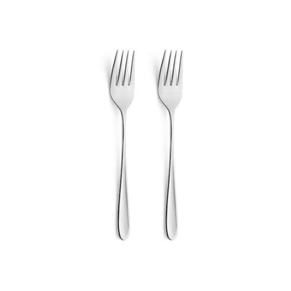 Monaco Dessert Forks Set - 2 Persons - 2-Piece - Silver Colored