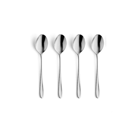 Monaco Coffee Spoons Set - 4 Persons - 4-Piece - Silver Colored