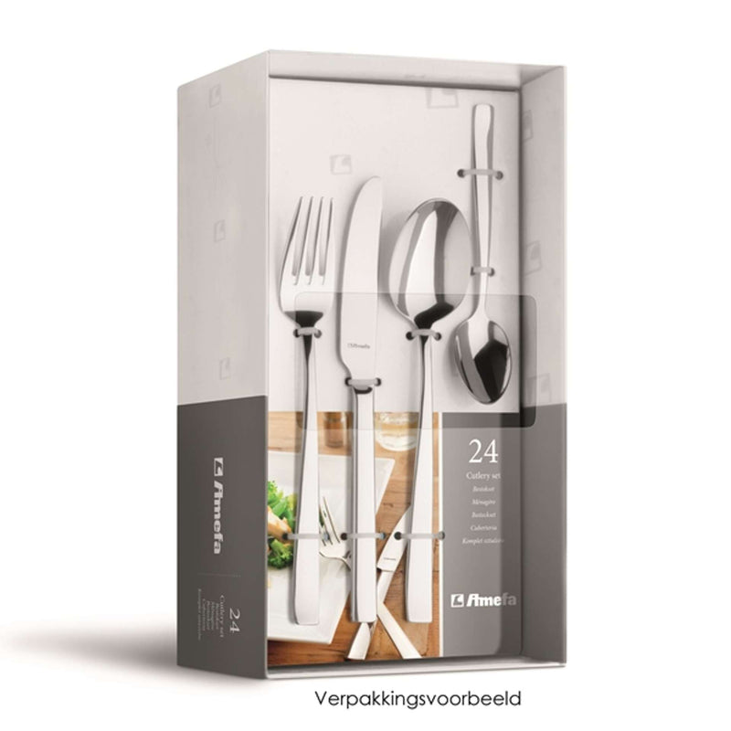 Jewel Cutlery Set - 6 Persons - 24 Pieces - Silver Colored