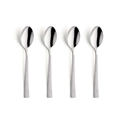 Jewel Coffee Spoon Set - 4 Persons - 4-Piece - Silver Colored