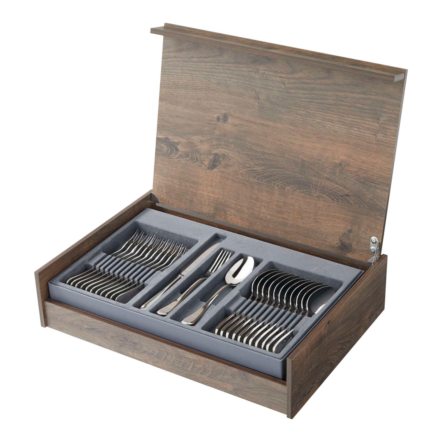 Drift Cutlery Set - 12 Persons - 84 Pieces - Silver Colored