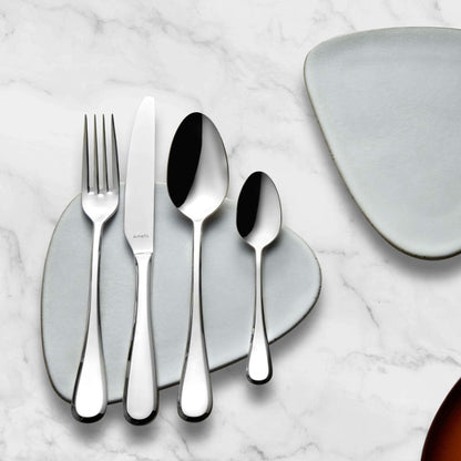 Drift Cutlery Set - 12 Persons - 84 Pieces - Silver Colored