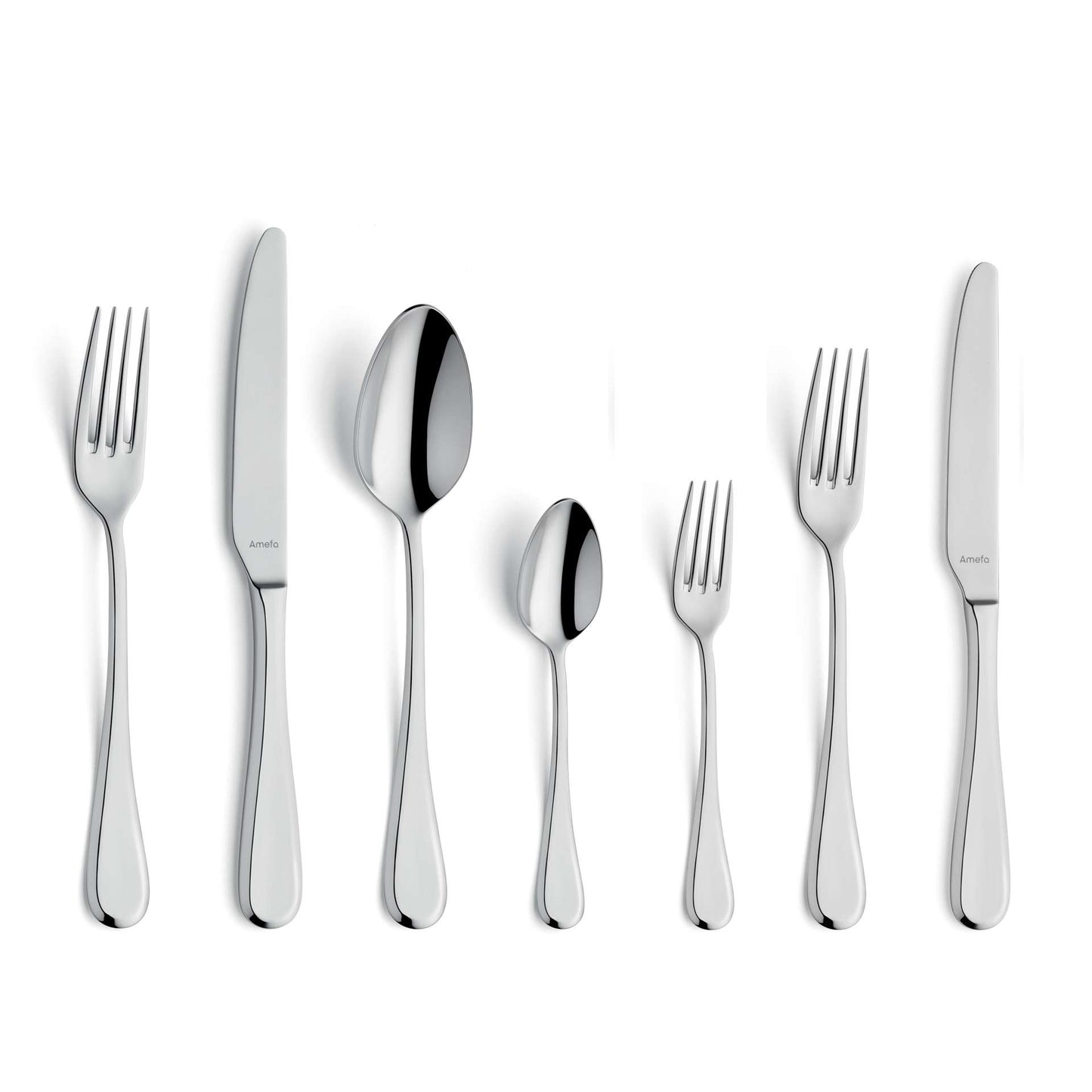 Drift Cutlery Set - 12 Persons - 84 Pieces - Silver Colored