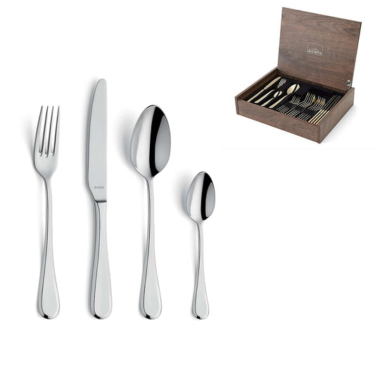 Drift Cutlery Set - 24 Pieces - Silver Colored