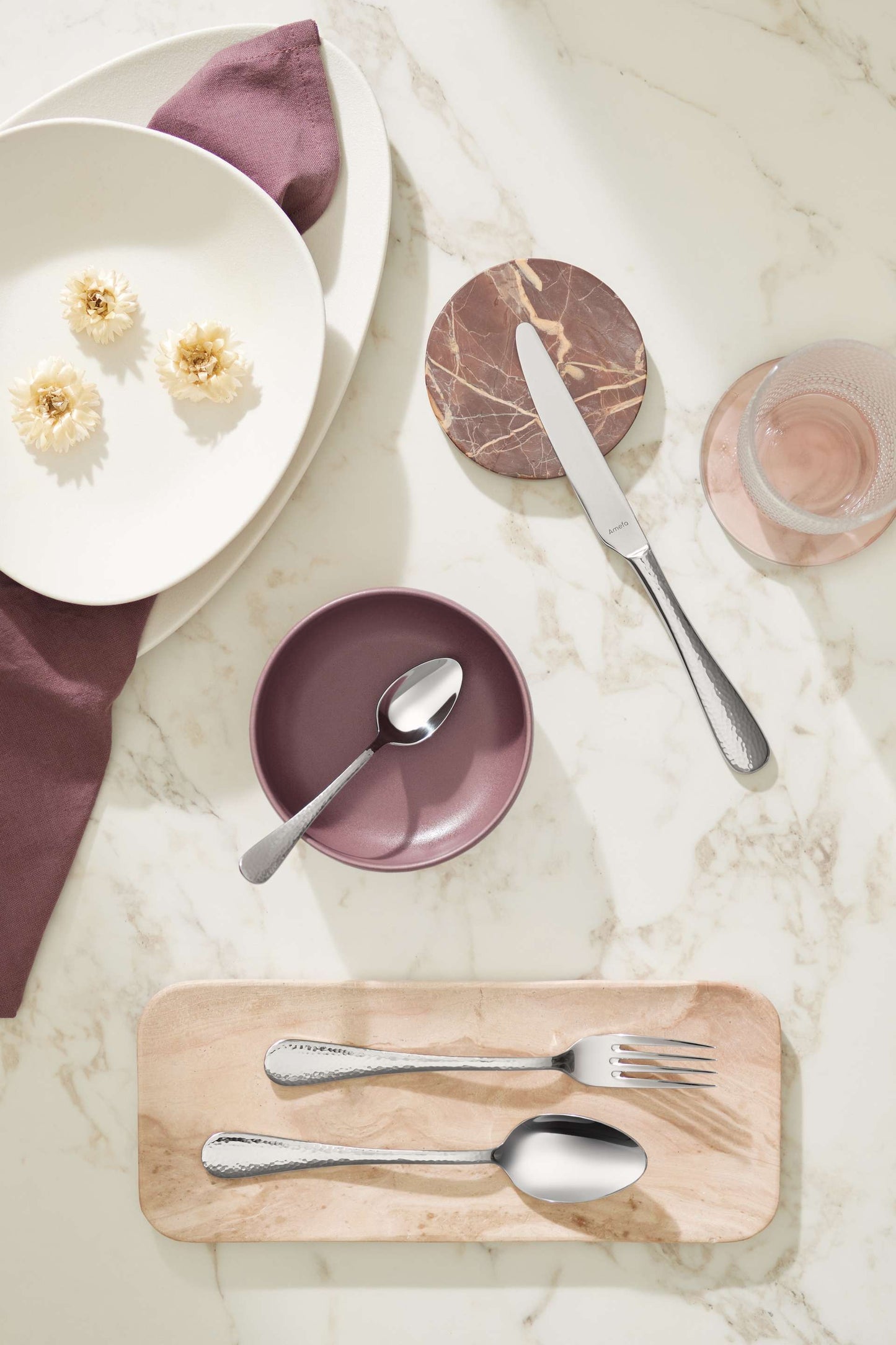 Sierra Cutlery Set - 6 Persons - 24 Pieces - Silver Colored