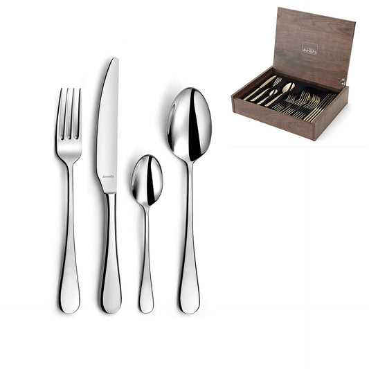 Venus Cutlery Set - 24 Pieces - Silver Colored