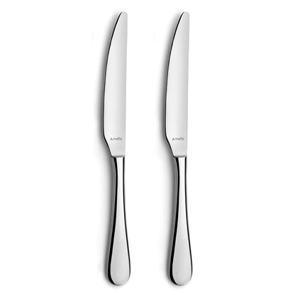 Venus Table Knives Set - 2-piece - Silver Colored