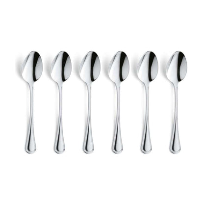 Haydn Coffee Spoon Set - 6 Persons - 6-Piece - Silver Colored