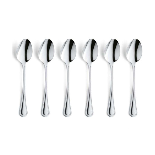 Haydn Coffee Spoon Set - 6 Persons - 6-Piece - Silver Colored