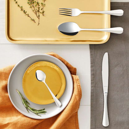 Baguette Cutlery Set - 6 Persons - 24 Pieces - Silver Colored
