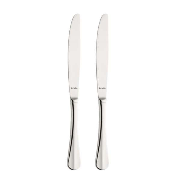 Baguette Tafelmessen Set - 2 Personen - 2-delig - Zilverkleurig