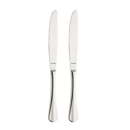 Baguette Tafelmessen Set - 2 Personen - 2-delig - Zilverkleurig