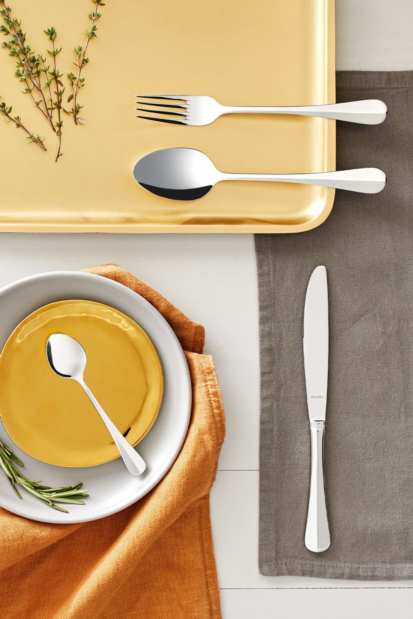 Dessertmessen set massief handvat - 2-delig - 2 Personen - Baguette