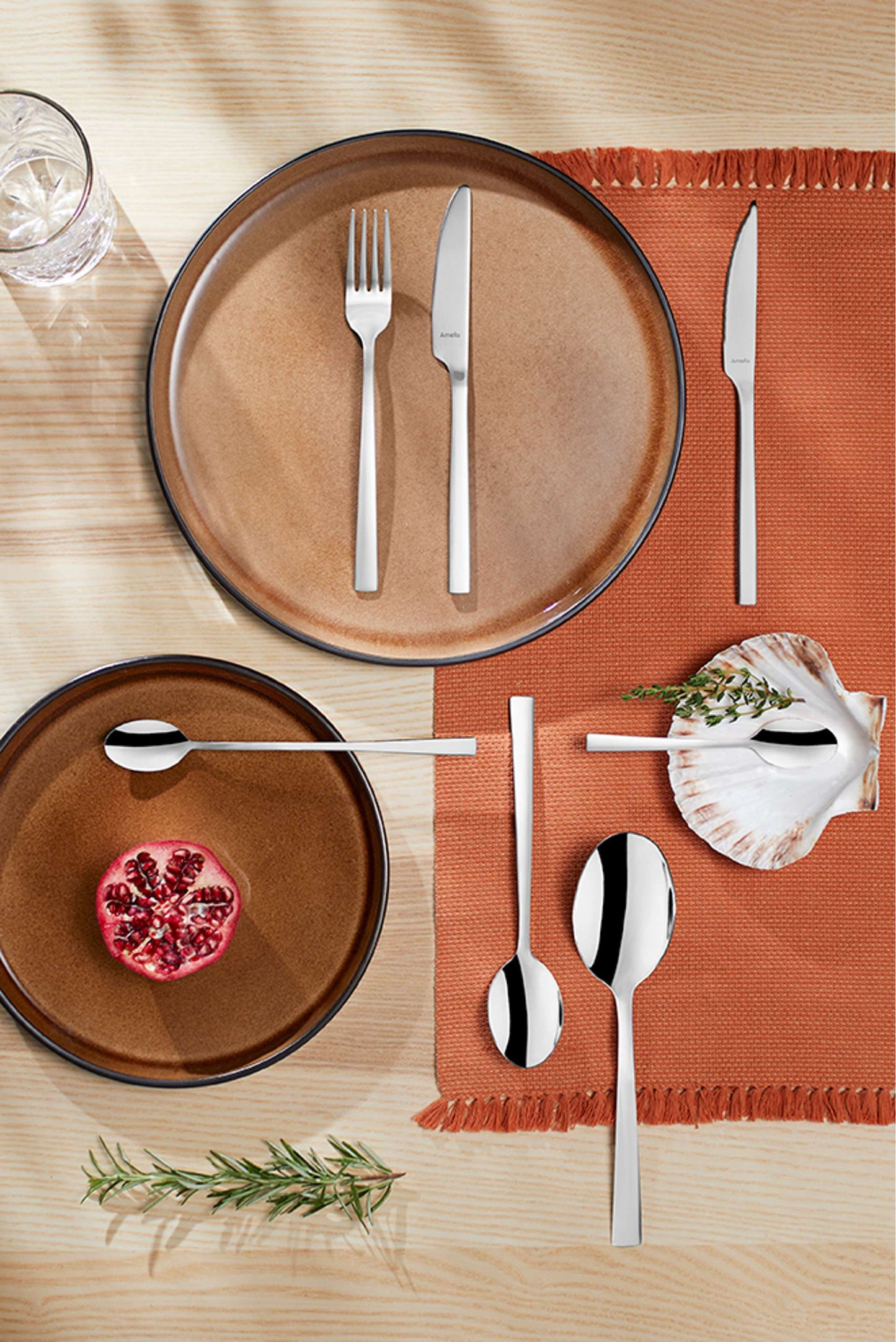Manille Cutlery Set - 6 Persons - 42 Pieces - Silver Colored