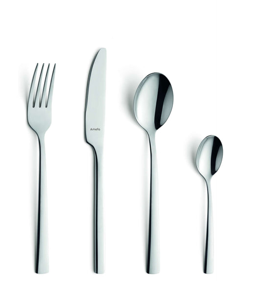 Manille Cutlery Set - 6 Persons - 24 Pieces - Silver Colored