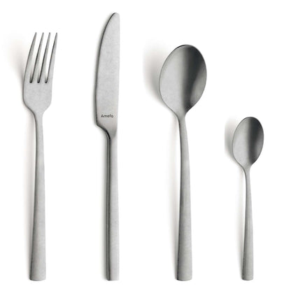 Manille Cutlery Set - 4 Persons - 16 Pieces - Silver Colored