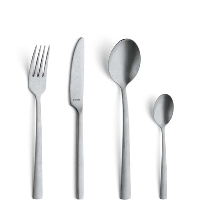 Manille Cutlery Set - 4 Persons - 16 Pieces - Silver Colored