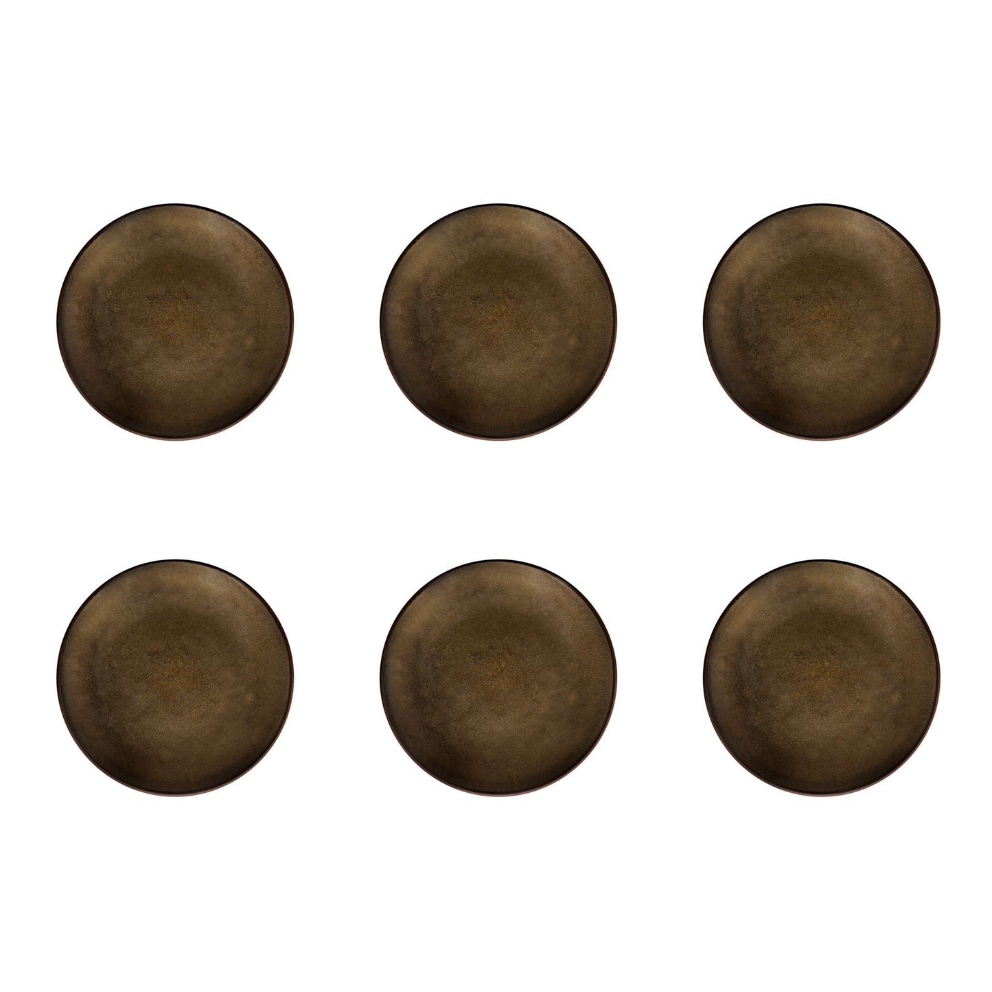 Dessertbord 21 cm (set van 6) - 6-delig - Feeling bronze