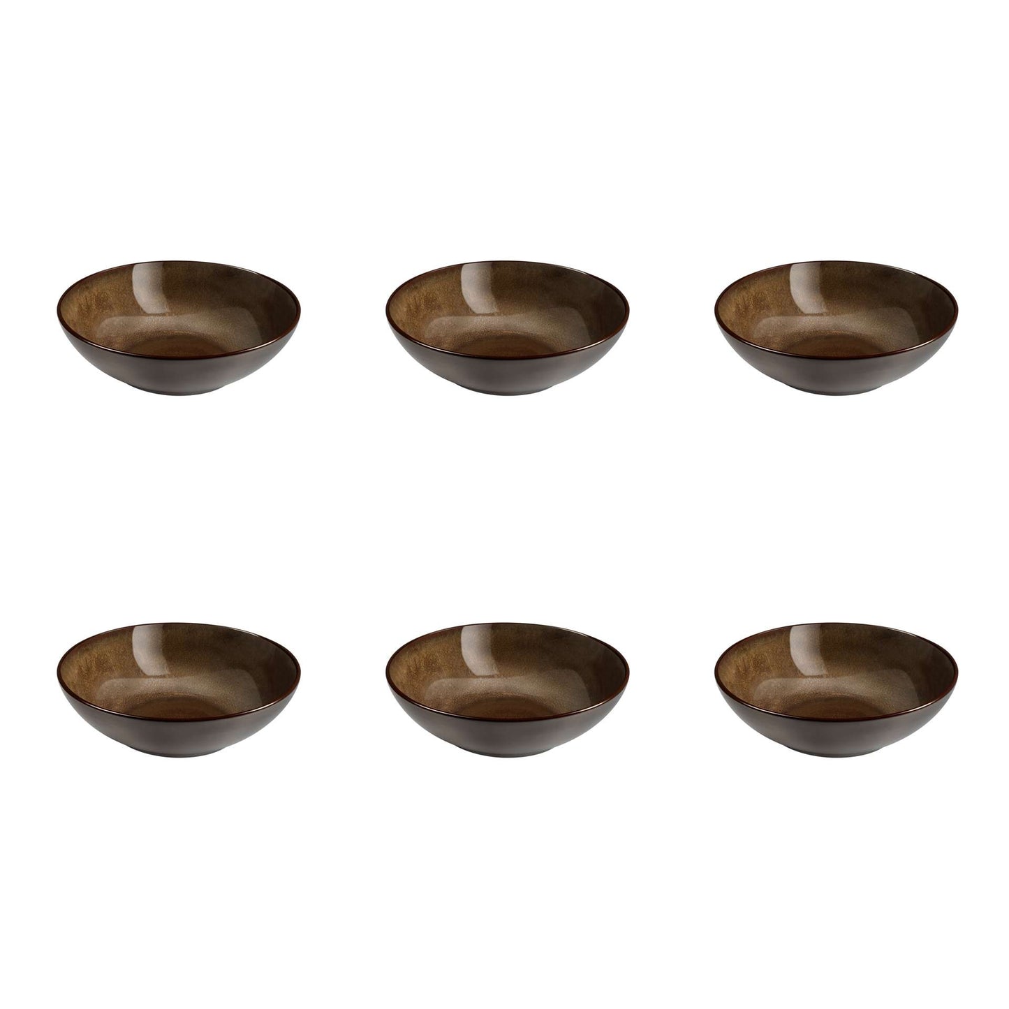 Salade- en pastabord 18 cm - 6-delig - Feeling bronze