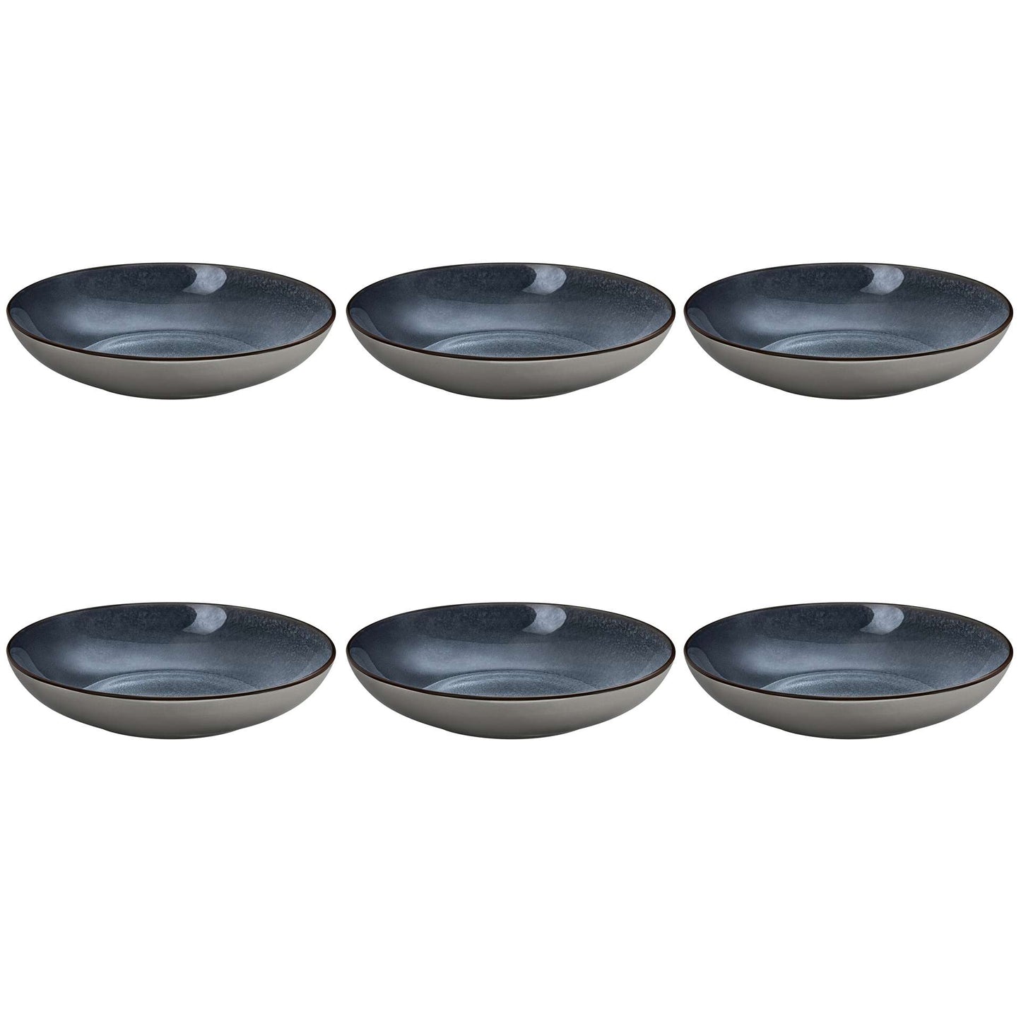 Diep bord 24.5 cm - 6-delig - Feeling indigo