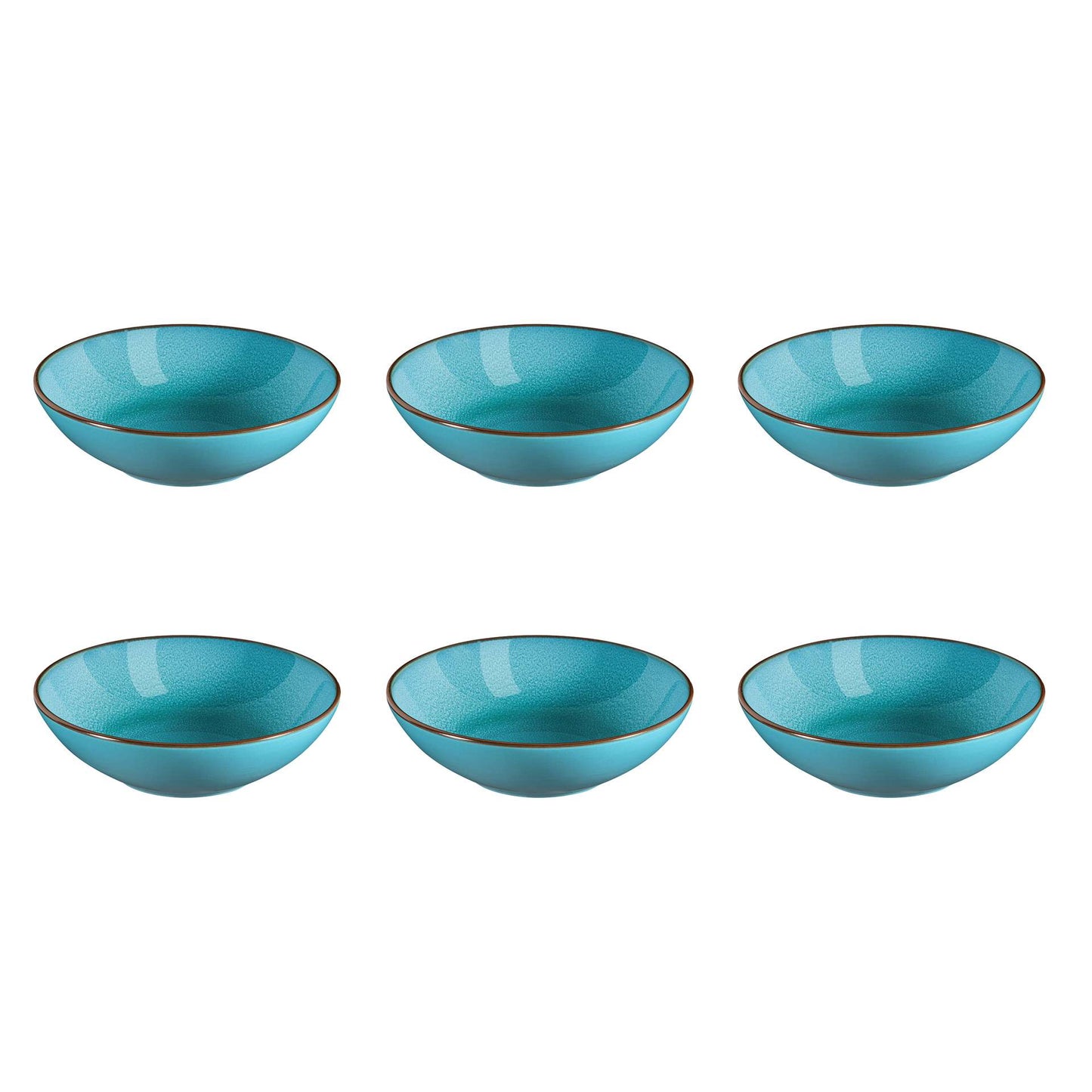Salade- en pastabord 18 cm - 6-delig - Feeling turquoise