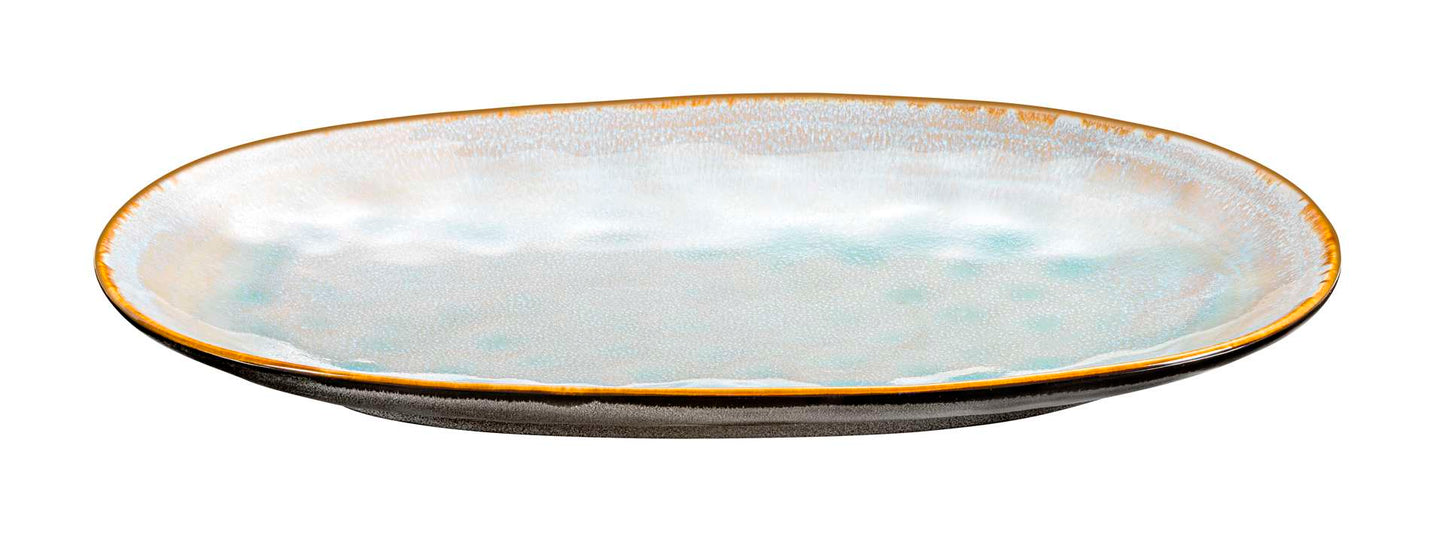 SHADOW AQUA - Extra grote ovale schaal 36 x 22 cm (set van 2)