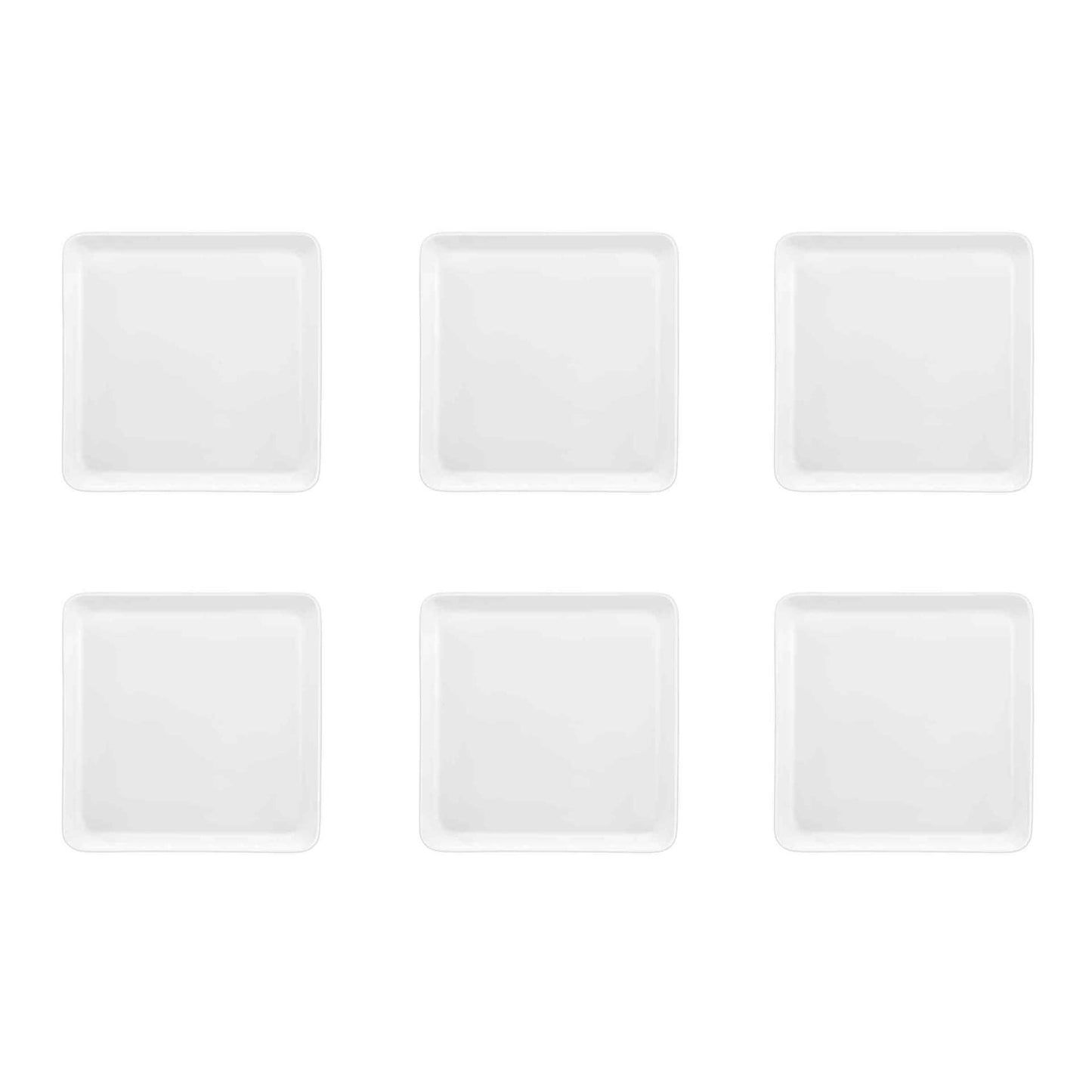 YAKA WHITE - Vierkant dinerbord 25,5 x 25,5 cm