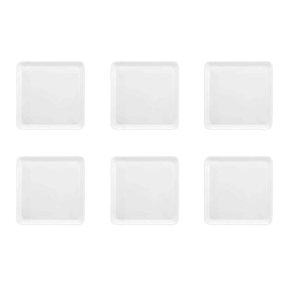 YAKA WHITE - Vierkant dinerbord 25,5 x 25,5 cm