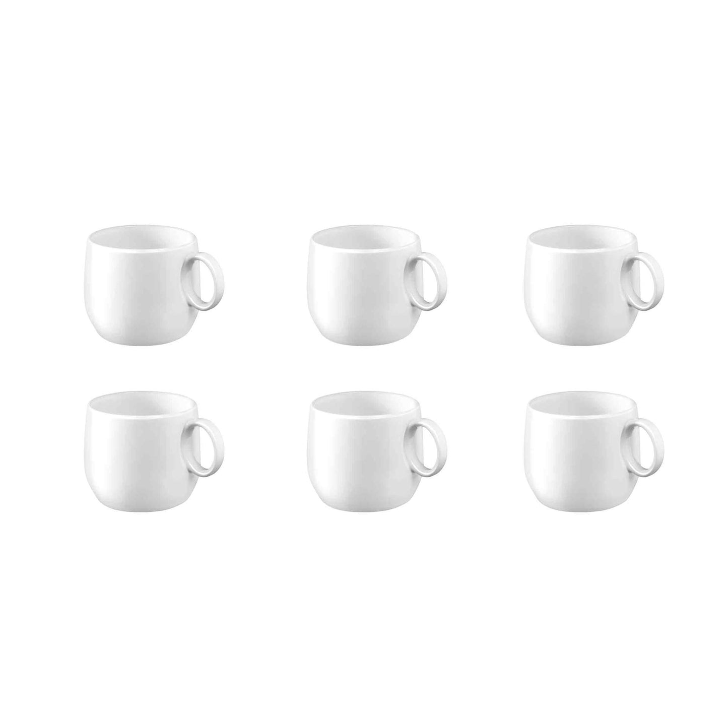 YAKA WHITE - Koffie & theekop 20 cl (set van 6)