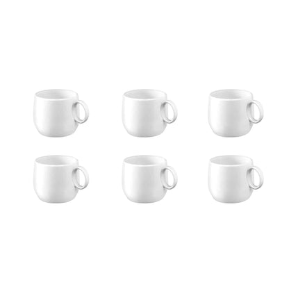 YAKA WHITE - Koffie & theekop 20 cl (set van 6)
