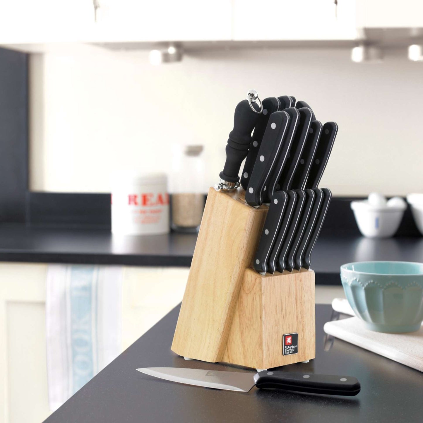 Cucina Knife Block - 15-piece - Black