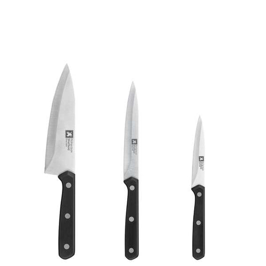 Cucina Keukenmessen set - 3-delig - Zwart