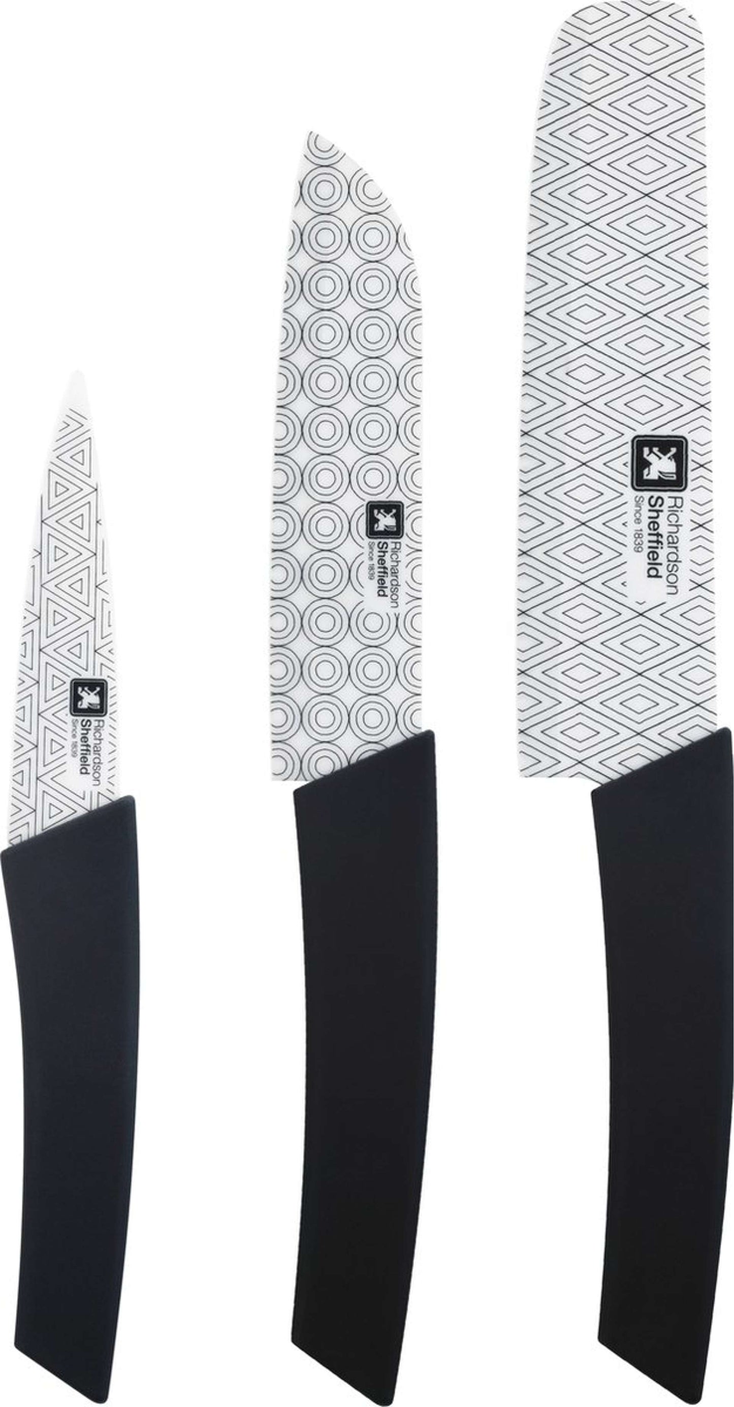 Zenith Kitchen Knife Set - 3-Piece - Black